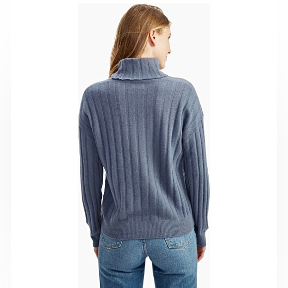 NAADAM Cashmere Relaxed Ribbed Turtleneck - Picture 2 of 5